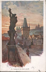 Statue of Lutgardis, Charles Bridge Postcard