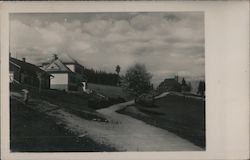 škola Bezručova a kaple na Gruni Postcard