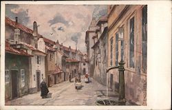 Painting of a street Postcard