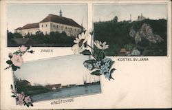 Krestovice; Palace; Hotel St. Jana Postcard