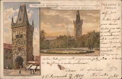 Prasna Brana Novomestska Radnice Pozdrav Z Prahy Postcard