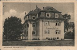 Franzensbad, Feuerwehr-Kurhaus Postcard