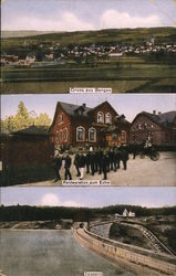 Gruss aus Bergen. Restauration zum Echo. Talsperre Postcard