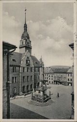 Mähr, Schönberg, Rathaus German Occupied Czechoslovakia Postcard