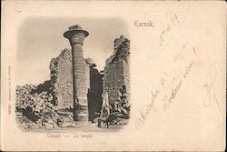 Karnak. Tempel. - Le Temple. Postcard