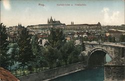 Karlsbrücke u. Hradschin Postcard