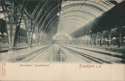 perronhalle i. hauptbahnhof Postcard