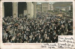 Karlsbad. Frühpromenade bei der Mühlbrunnencolonnade. Postcard