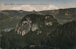 Pferdeberge gesehen mit Scharfenstein und Felsengasse Postcard