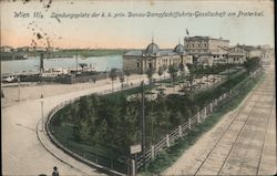 Landing Site of the Privately Owned Danube Steamship Company on Praterkai Postcard