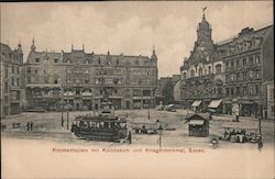 Kopstadtplatz mit Kolosseum und Kriegerdenkmal, Essen Postcard