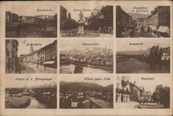 Villach Austria Drawbridge Statue Sites Postcard Postcard Postcard
