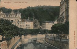 Karlsbad. Partie an der Tepl. Karlovy Vary, Czech Republic Eastern Europe Postcard Postcard Postcard