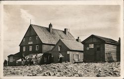 Krkonoše Mountains - Czechoslovakian Huts on Sněžka,1605 Meters Postcard