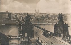 Palacký Bridge Prague, Czech Republic Eastern Europe Postcard Postcard Postcard