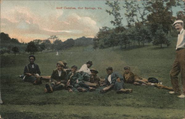 Rare: Black Golf Caddies Hot Springs Virginia