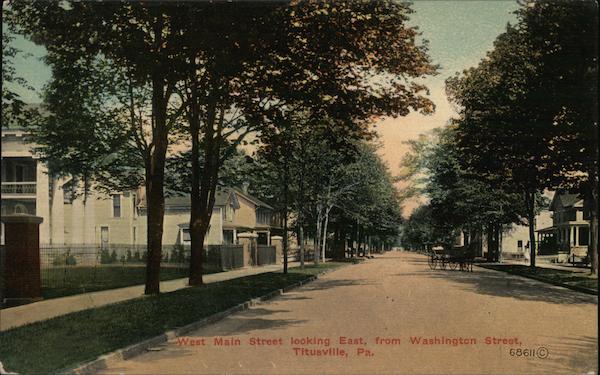 West Main Street Looking East from Washington Street Titusville Pennsylvania