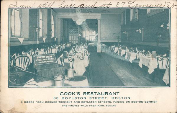 Cook's Restaurant Boston Massachusetts