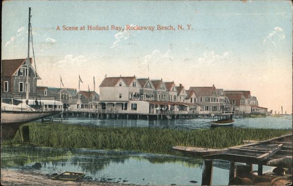 A Scene at Holland Bay Rockaway Beach New York