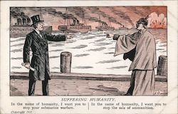 Suffering Humanity. Anti-war, 1915. Postcard