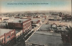 Birds Eye View of Paris Texas Postcard
