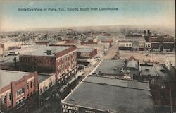 Birds Eye View of Paris Texas Postcard Postcard Postcard