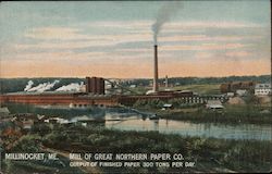 Mill of Great Northern Paper Co, Output of Finished paper 300 Tons per day Postcard