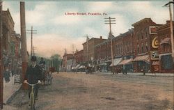 Liberty Street Franklin, PA Postcard Postcard Postcard