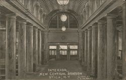 Interior New Central Station Postcard