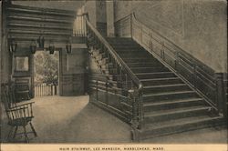 Main Stairway, Lee Mansion Marblehead, MA Postcard Postcard Postcard