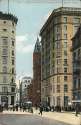 Boylston Street and Tremont Street Postcard