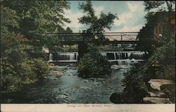 Bridge and Dam Enfield, MA Postcard Postcard Postcard