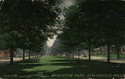 Washington Park Newtonville, MA Postcard Postcard Postcard