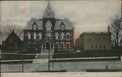 City Library and Art Museum Springfield, MA Postcard Postcard 