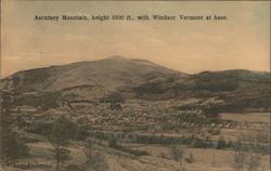 Ascutney Mountain, height 3320 ft., with Windsor at base Postcard