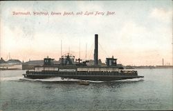 Dartmouth, Winthrop, Revere Beach, and Lynn Ferry Boat Postcard