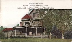 Sagamore Hill, Former President Roosevelt's Home, Painted with HW Johns' Asbestos Liquid Paints Postcard