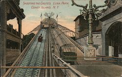 Shooting the Chutes, Luna Park Postcard