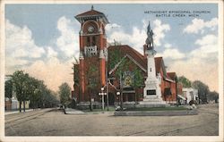 Methodist Episcopal Church Battle Creek, MI Postcard Postcard Postcard