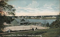 Christmas Cove, Maine Club House and Landing Postcard