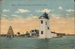 Palmer Island Light House New Bedford, MA Postcard Postcard Postcard