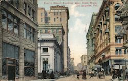 Fourth Street, Looking West From Main Postcard