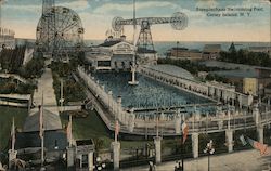 Steeplechase Swimming Pool Postcard