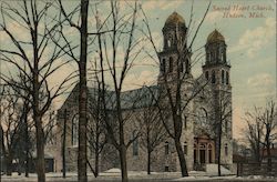 Sacred Heart Church Hudson, MI Postcard Postcard Postcard