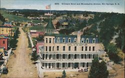 Gillespie Hotel and Minnekahta Avenue Hot Springs, SD Postcard Postcard Postcard