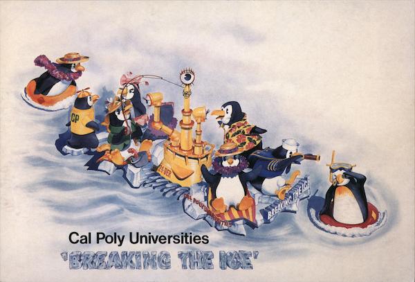 Cal Poly Universities Rose Parade Float Breaking The Ice Pasadena California
