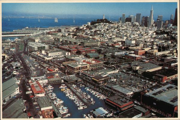 Aerial View Fisherman's Wharf San Francisco California