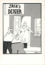 Jack's Diner - No Brains, No Service - Gary Larson Postcard