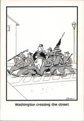 Far Side Washington Crossing the Street Postcard