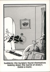 Burglars Look Down the Barrel of the Dobie-O-Matic, The Far Side Postcard